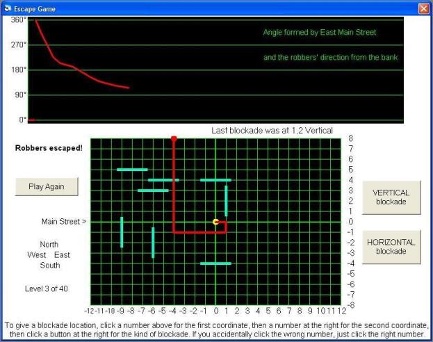 screen display of Escape Game